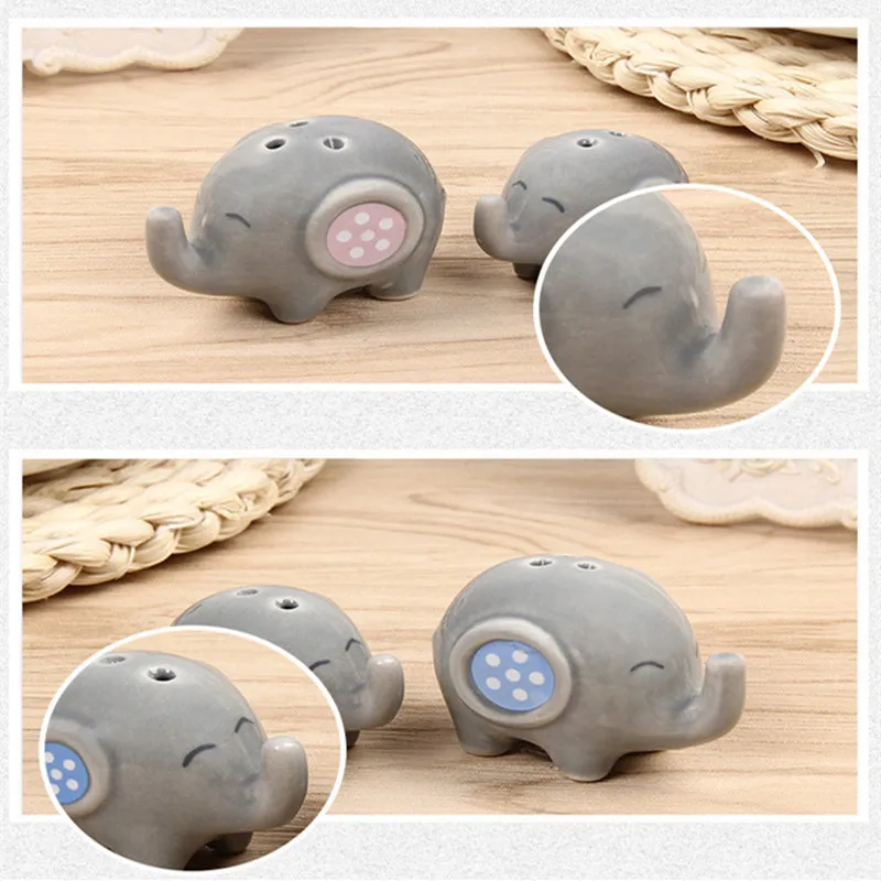 100pcs= 50sets Baby shower favor 'Mommy and Me - Little Peanut Elephant ceramic Salt Pepper Shaker Wedding Favors Gifts | Дом и сад