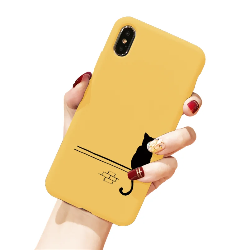 Цветной чехол для телефона для iPhone 11 Pro XS Max XR X 8 7 6 6S Plus 5 5S SE роскошный мягкий ТПУ задняя крышка красный чехол для iPhone X чехол - Цвет: Khu3-maobeiy