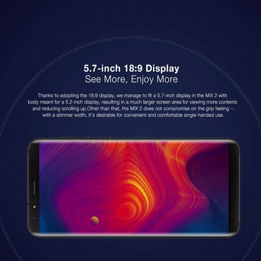 Ulefone Mix 2 MT6737 4 ядра 18:9 HD Экран 5.7 дюймов Android 7.0 смартфон ГБ Оперативная память 16