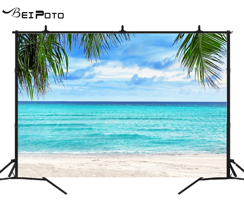 BEIPOTO Лето голубое небо море остров пляж фотографии фоны фото фон студия реквизит
