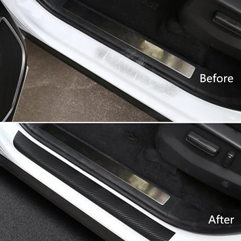 4 шт./компл. наклейки на автомобильные педали из углеродного волокна пороги