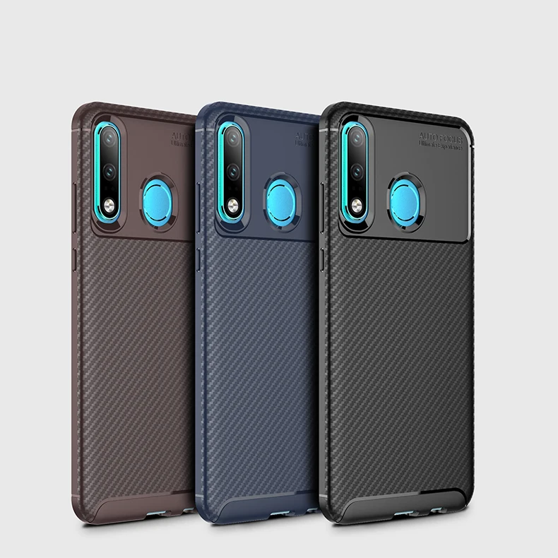 Чехол для Huawei P30 Pro P30Lite мягкий силиконовый ударопрочный чехол из углеродного