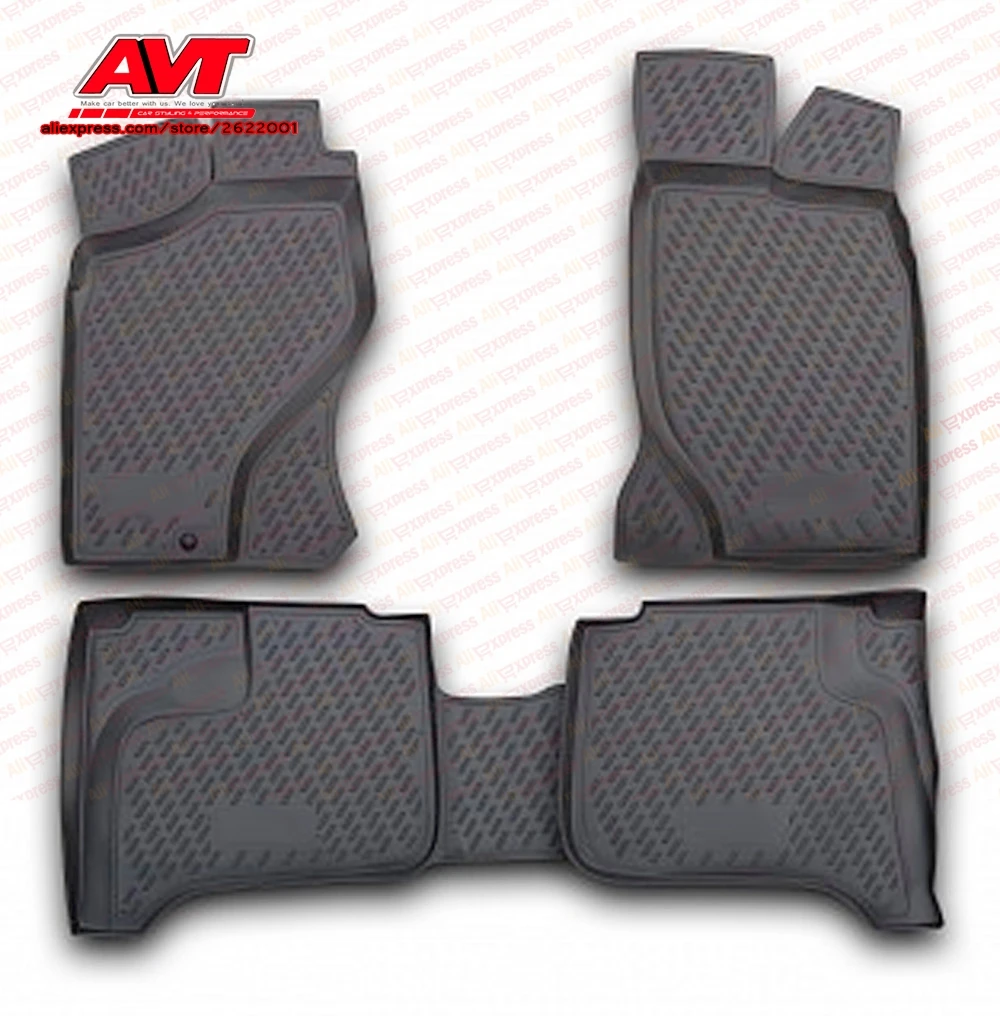 Коврики для Nissan NP300 2008 4 шт. резиновые коврики Нескользящие аксессуары салона