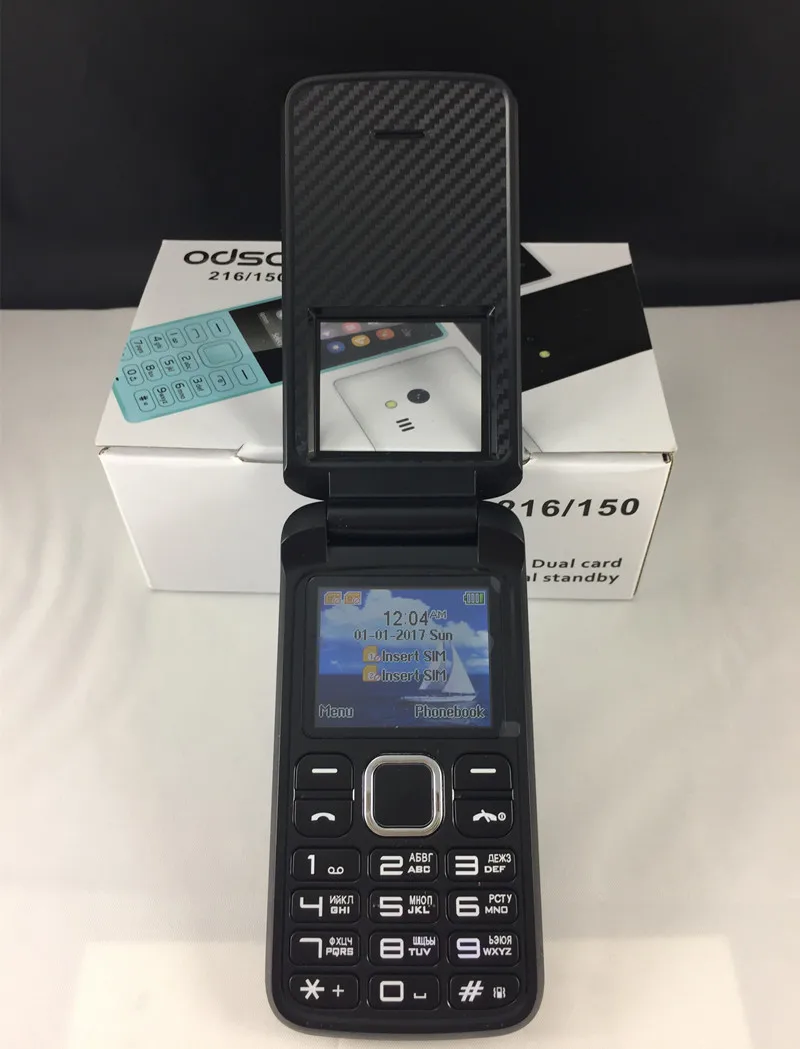 Оригинальный ODSCN T400 две sim карты Bluetooth громкий динамик флип мобильные телефоны