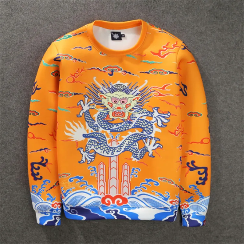 2016 Мужчины Осень-Весна Традиционный Китайский стиль мужчины Дракон халат