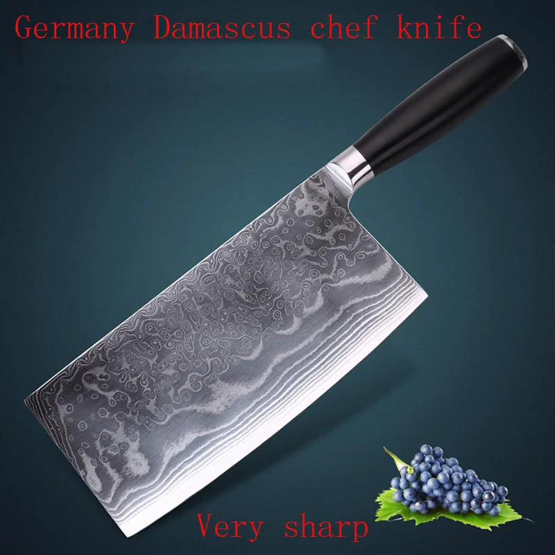Кухонный нож шеф повара LD VG10 из дамасской углеродистой стали мясника 8 дюймов с