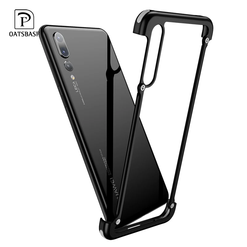 Металлический чехол с подушкой безопасности OATSBASF для huawei p30 6 1 дюйма Роскошный P30