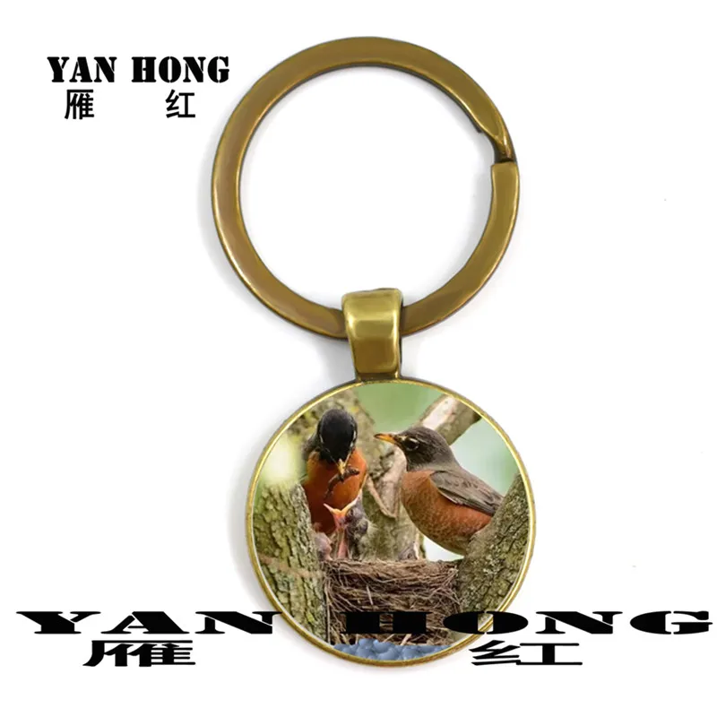 Parents'love is selfless. Animals take good care of their babies 25MM glass keys and Happy Thanksgiving Day. | Украшения и