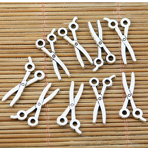 

70pcs Tibetan silver little scissor charms EF1625