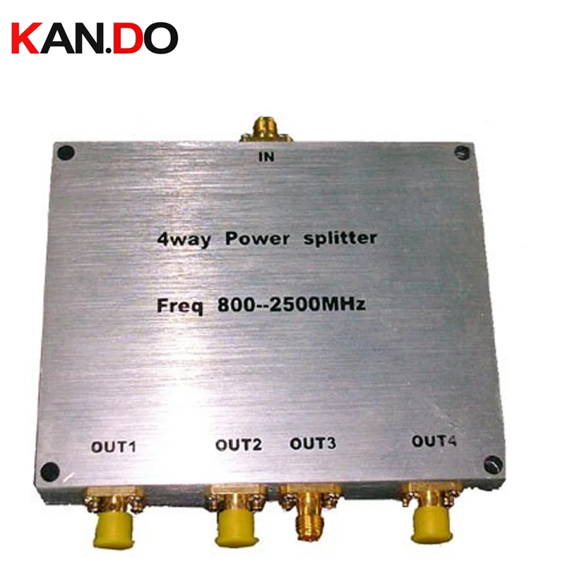 

4-Way Power Splitter (380~2500MHz) SMA Connector Signal Divider Radio Frequency Sender for Telecom Use