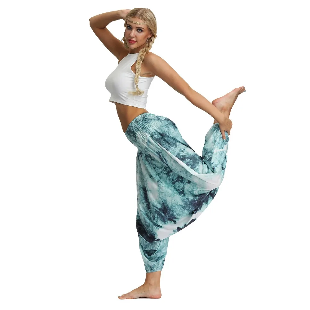 N-olsollo Tie-dyed серия шаровары 6 дизайн фитнес широкие брюки женские/мужские повседневные брюки высокая талия Jogger летние брюки