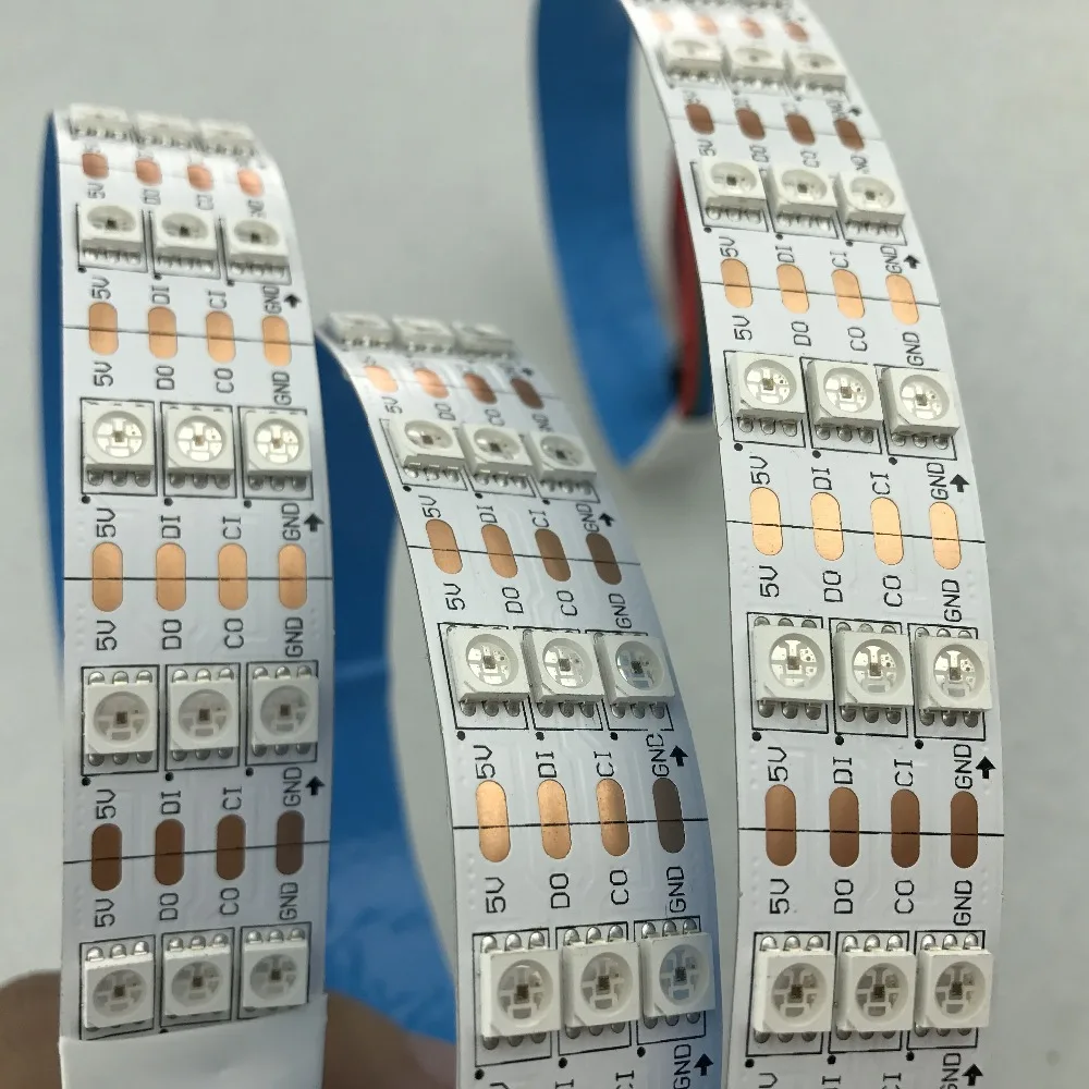 1 метр 144 шт. SK9822 Адресуемых СВЕТОДИОДНЫЙ пиксель полосы пикс./м белый PCB из