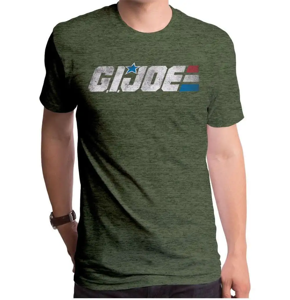 Лето 2019 Новый Go G.I. Joe Retro/Винтажная футболка с логотипом аниме Distressed tv размеры s m l X