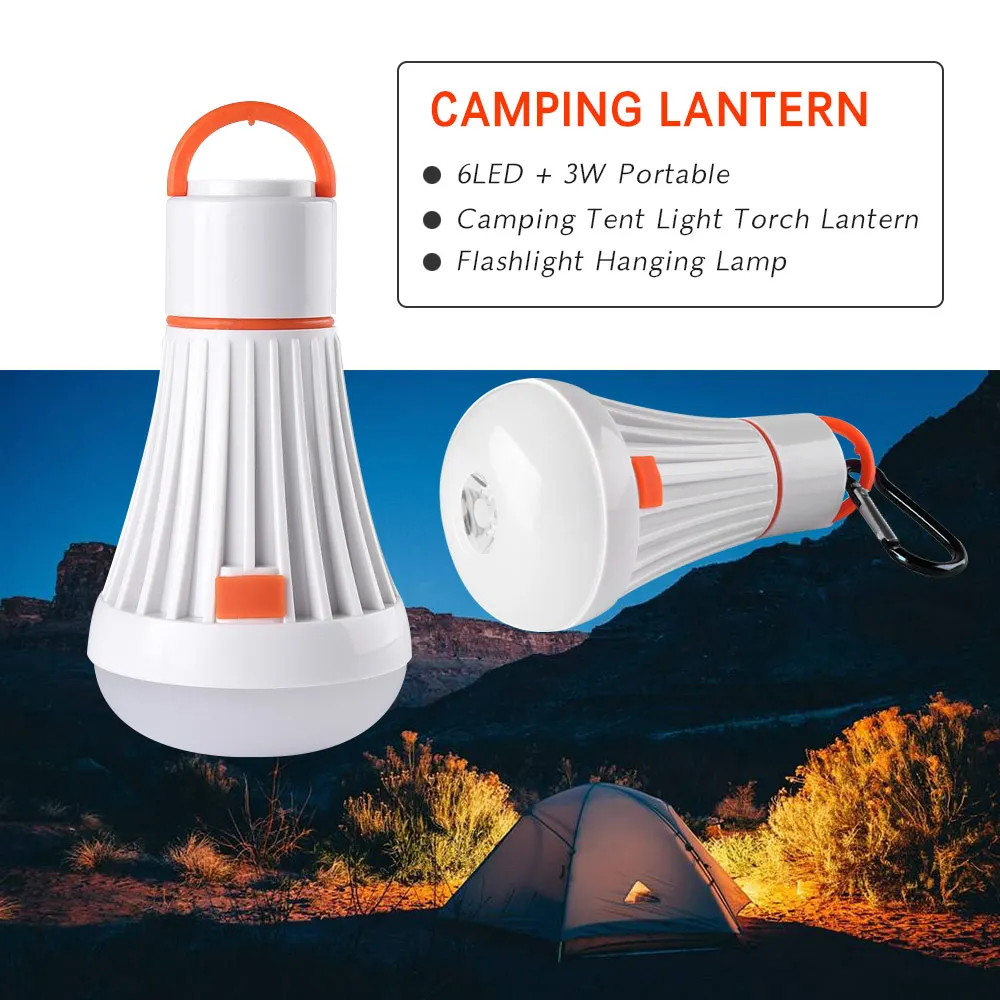 

AAA 18650 Lanterna LED 4 Modes ABS 6LED + 3W Portable Camping Tent Light Torch Lantern Flashlight Hanging LED Lamp Task Lighting