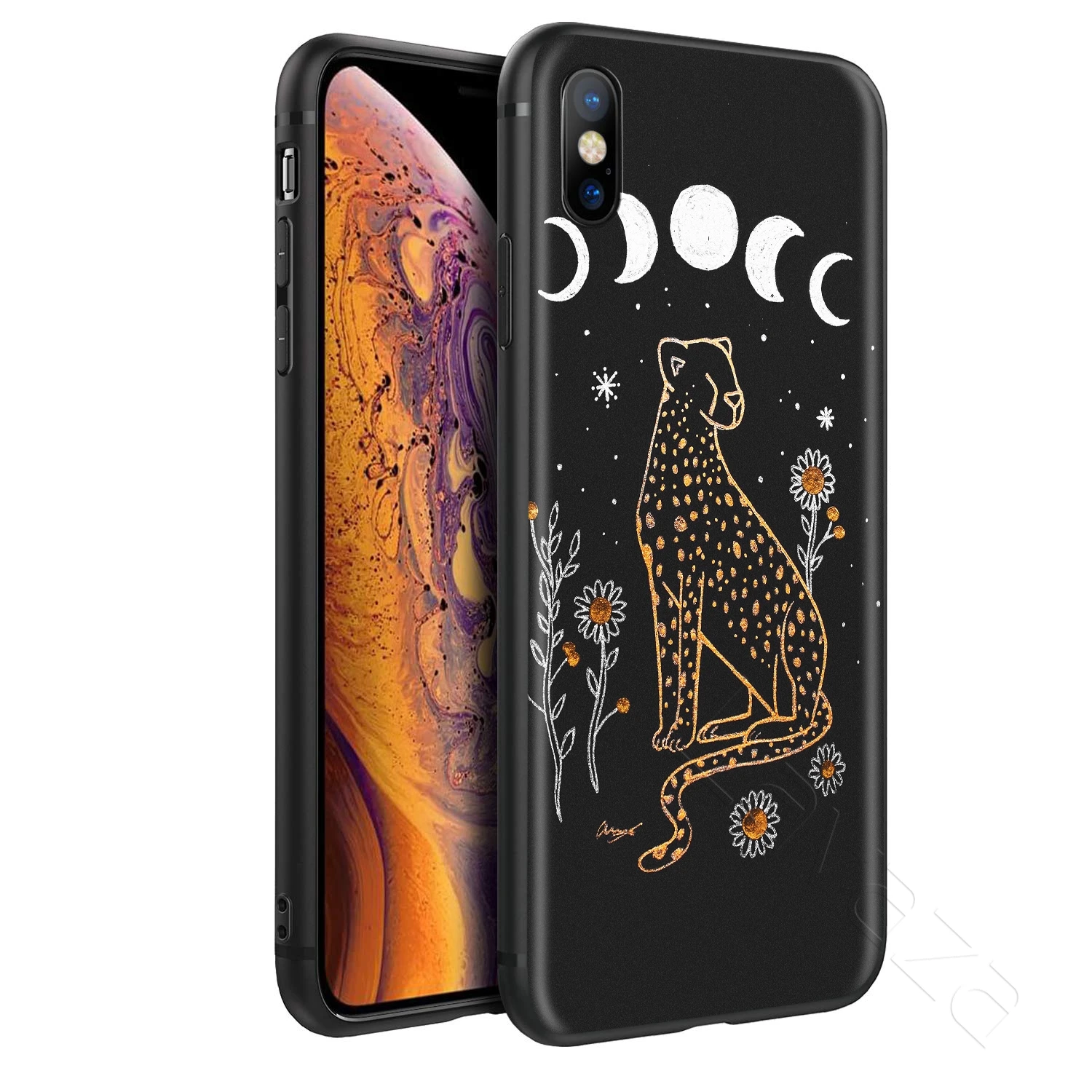 Чехол Lavaza Art Sun Flowers Cat Snake Moon для iPhone 11 Pro XS Max XR X 8 7 6 6S Plus 5 5s se |