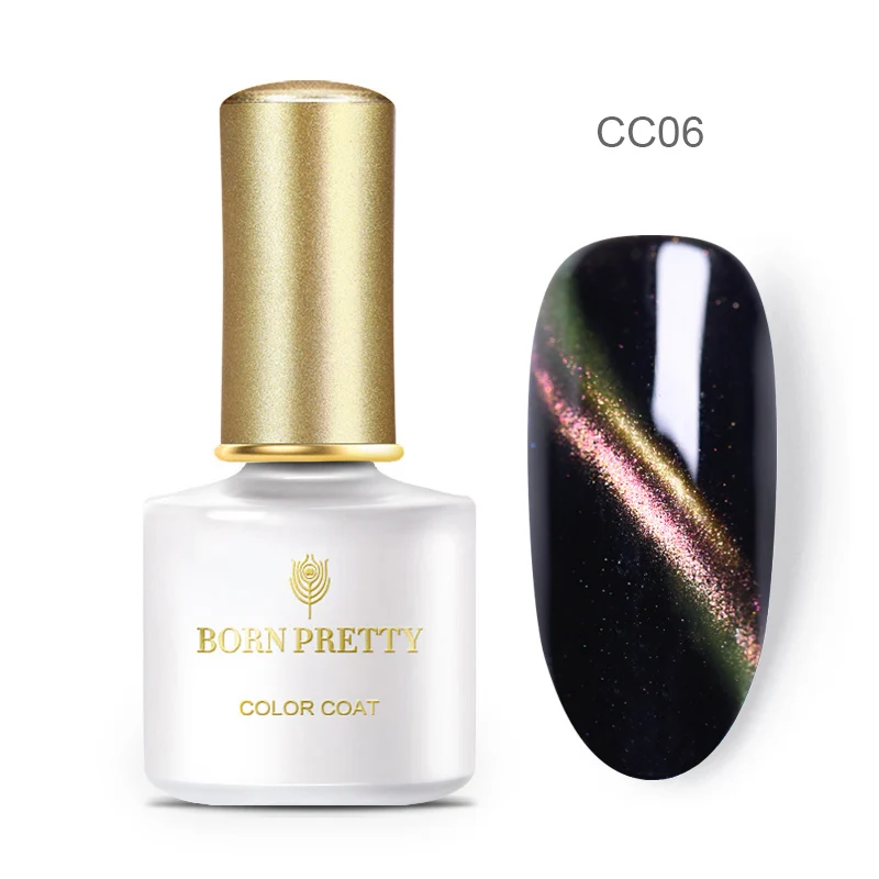 BP-CC06 Магнитный Гель-лак для ногтей BORN PRETTY, 6 мл, Блестящие Блестки фиолетового цвета, долговечный замачиваемый УФ гель для ногтей, Гель-лак - Цвет: BP-CC06