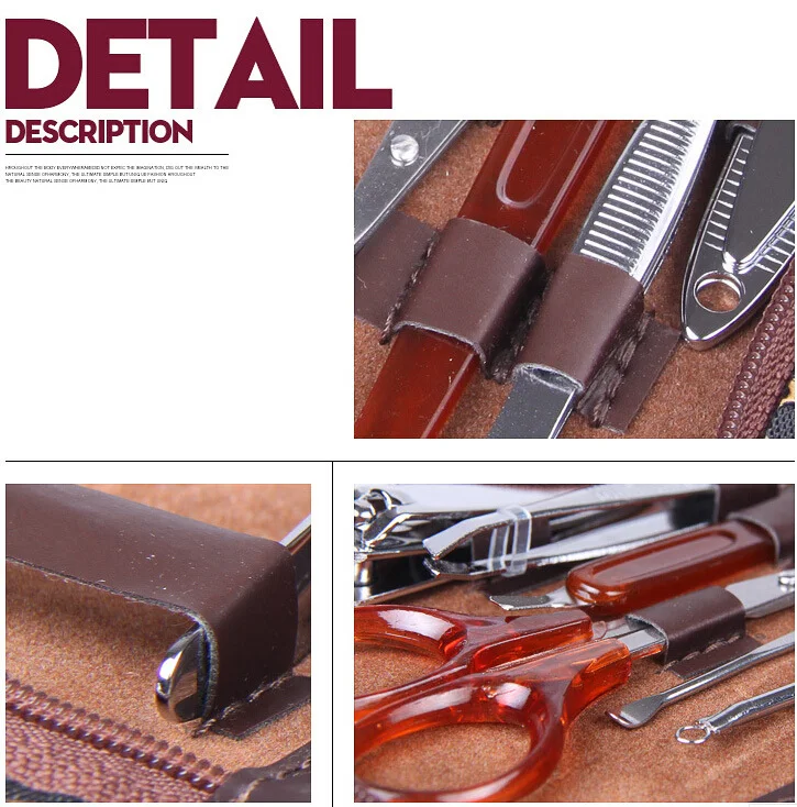 Модный кошелек с инструментами 12шт инструментов для ногтей: маникюр педикюр.