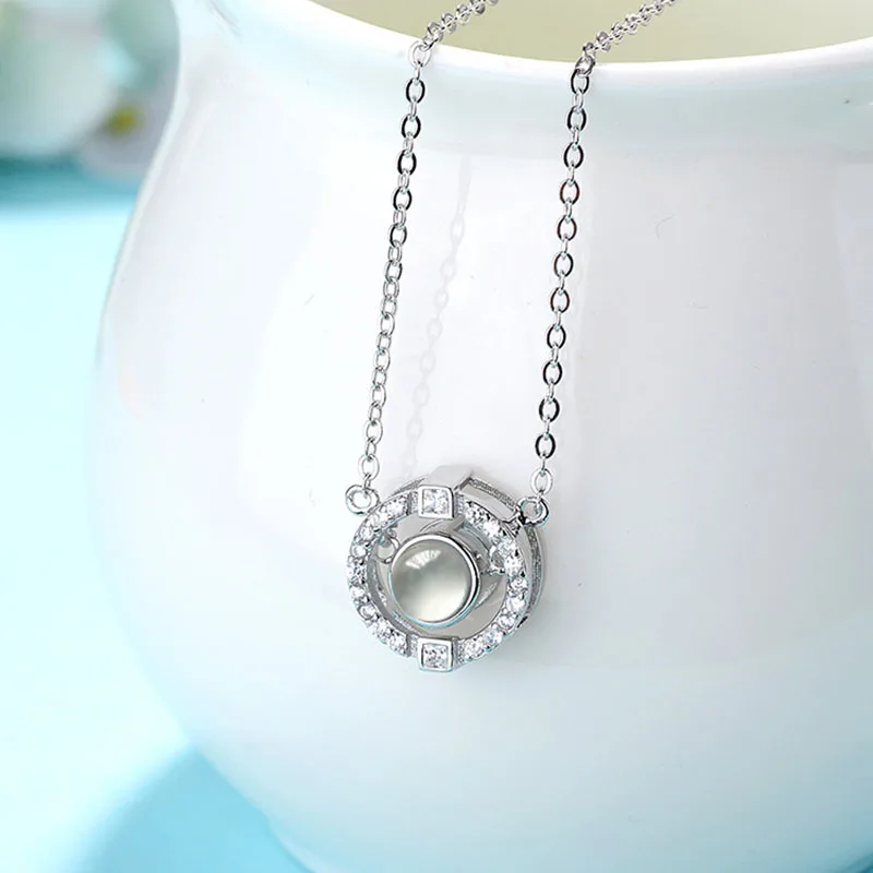 Ожерелье из серебра 100 пробы с подвижной гравировкой Я тебя люблю | Украшения и