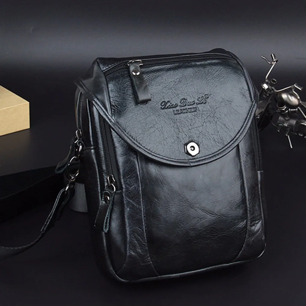 Мужская деловая сумка Кроссбоди из 100% натуральной кожи мессенджер воловьей от