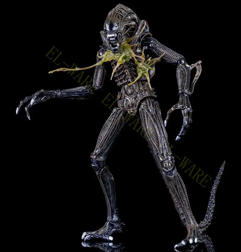 9 дюймов инопланетянин NECA 12 серия Xenomorph Warrior Battle поврежденная &quotПВХ фигурка