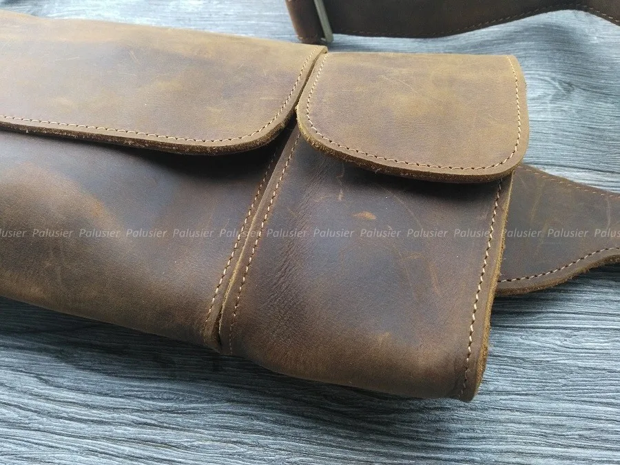 Поясная Сумка из натуральной кожи для мужчин и женщин в стиле ретро|leather waist bag|waist