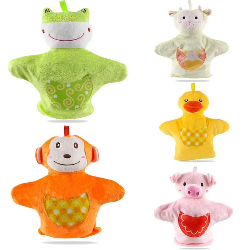 Милые куклы Обезьяна свинка лягушка овечка утка семья пальчиковые ребенок дети