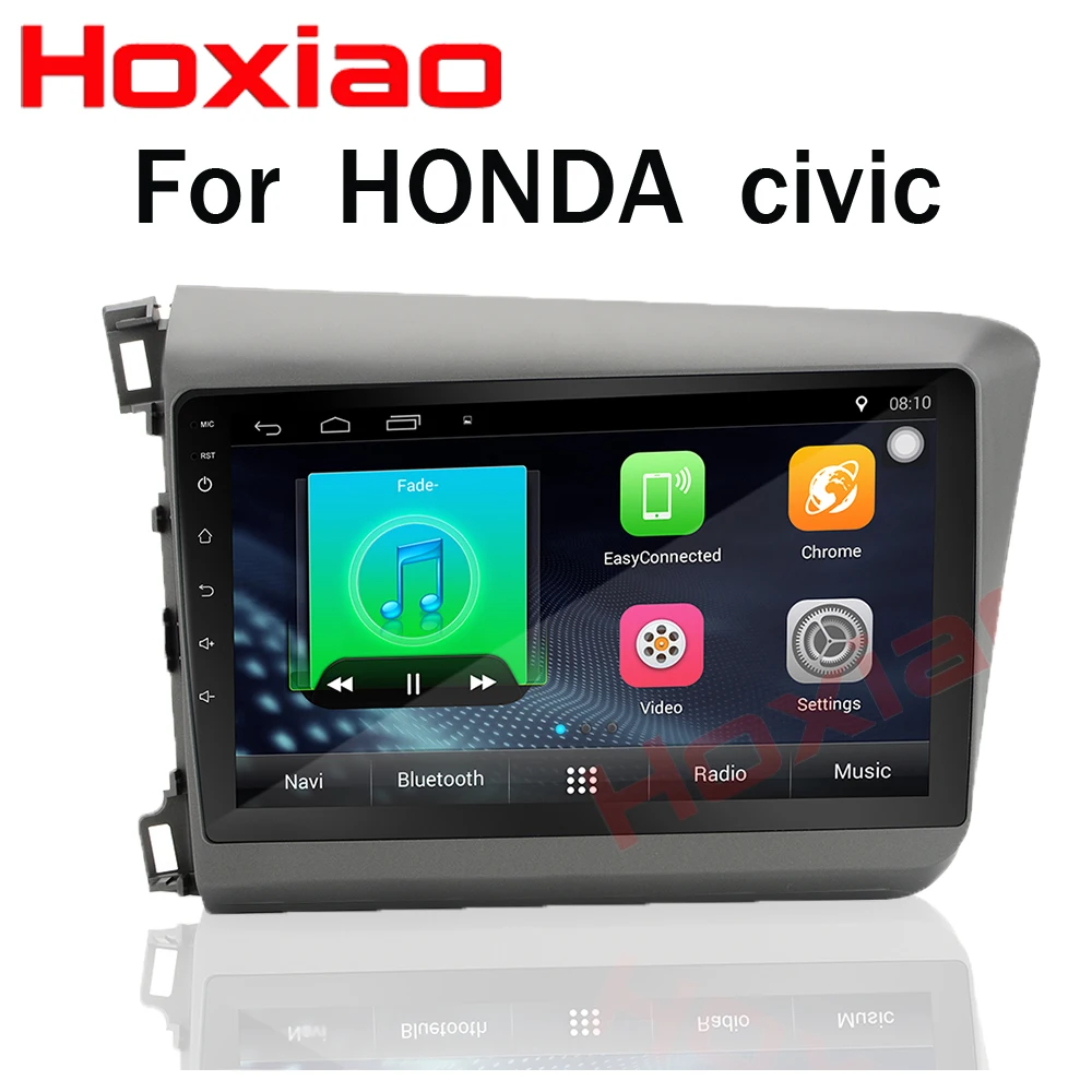 2 DIN радио для HONDA Civic 2012 2013 2014 2015 9 дюймов 1024*600 автомобильный Android WIFI Bluetooth gps стерео