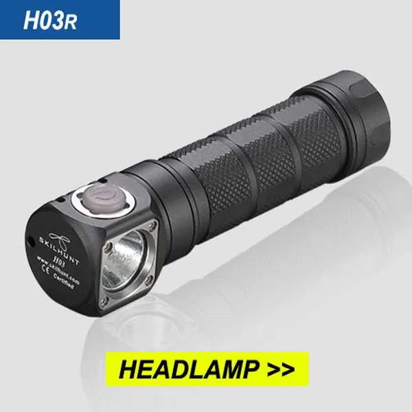 SKILHUNT H03R водонепроницаемый 2 3 режима 1200LM многоуровневый EDC светодиодный фонарик 18650/CR123A/RCR123A батарея для