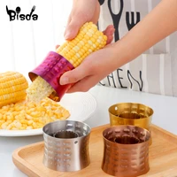 1pc corn stripper grain cob thresher remover manual portable fruit vegetable tools golden kitchen utensil creative kitchenware