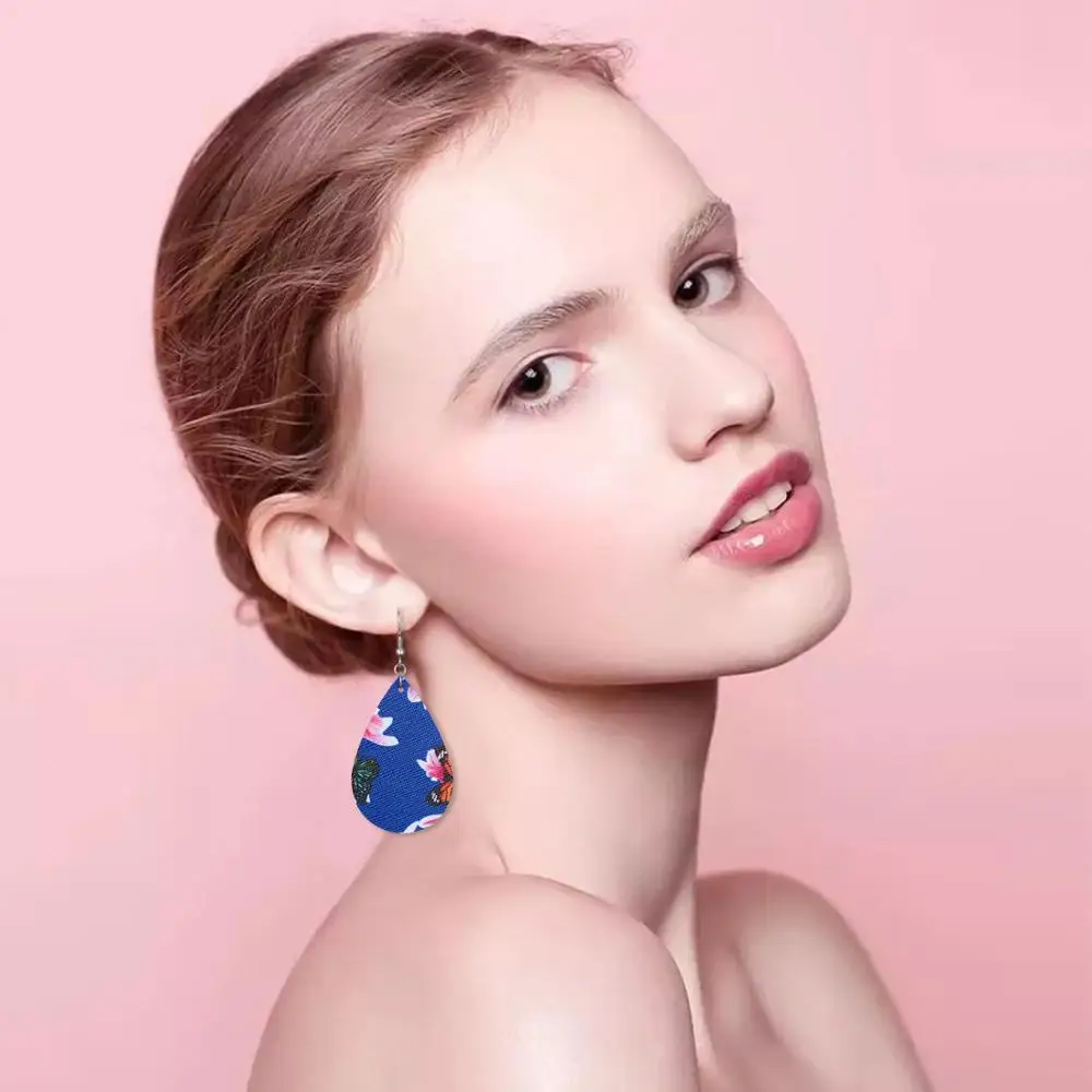 Богемные простые Подвесные серьги Belleper модные кожаные в форме цветка для женщин