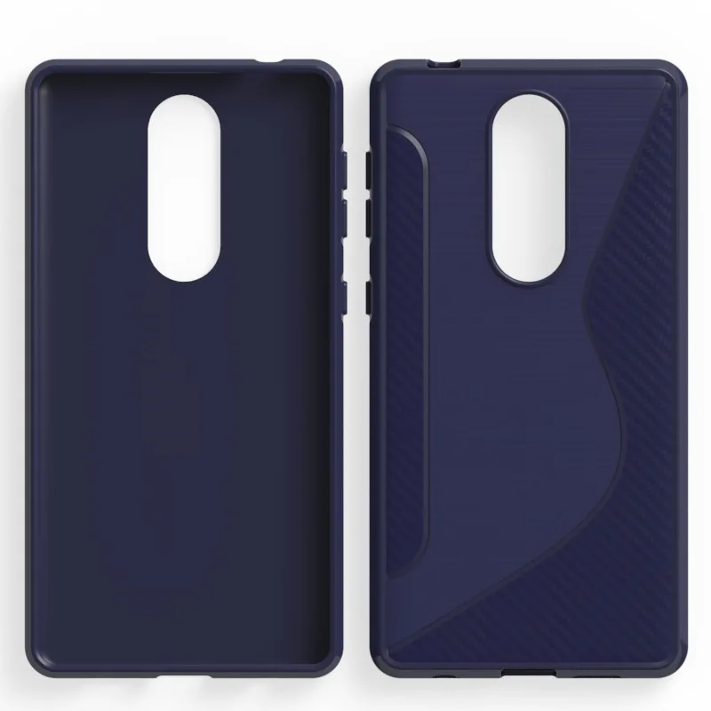 100pcs/lot.black transparent Anti-skid S Line TPU Gel Skin Case Cover For Nokia 7 free shipping by DHL |