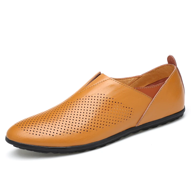 2017 HYLOUTO Натуральный Корова Натуральная Кожа Мужчины Оксфорды Обувь Дышащая