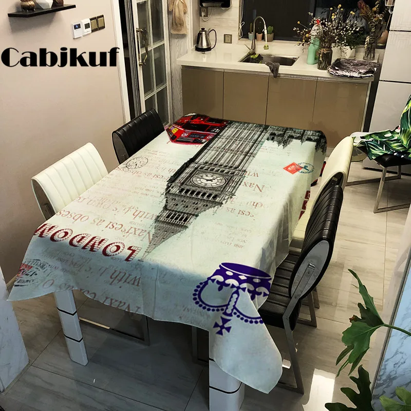 Архитектурный Пейзаж Растения узор полиэстер ПВХ скатерти декоративные