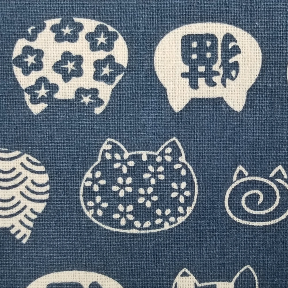 YLZZ темно-синий Lucky Cat узор занавес скатерть для пикника ручной работы DIY Удобная