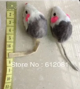 Игрушка для котов в виде мышки. Длина 4.5 см. Лот из 100 шт.|rabbit fur mouse|mouse for catfur mouse |