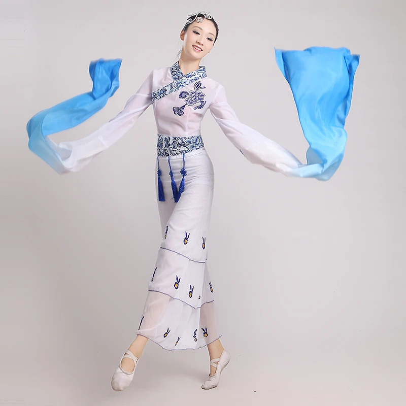 2017 hanfu и фарфоровые костюмы с водными рукавами женский китайский стиль длинный