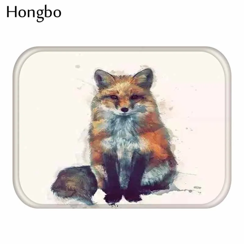 16 Hongbo Кот Сова двери коврики фланелевый ковер животный узор вход напольный коврик нескользящий входной коврик - Цвет: 16