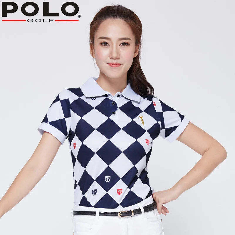 Бренд поло Новые Для женщин Ультра тонкая рубашка леди для гольфа тенниса одежда