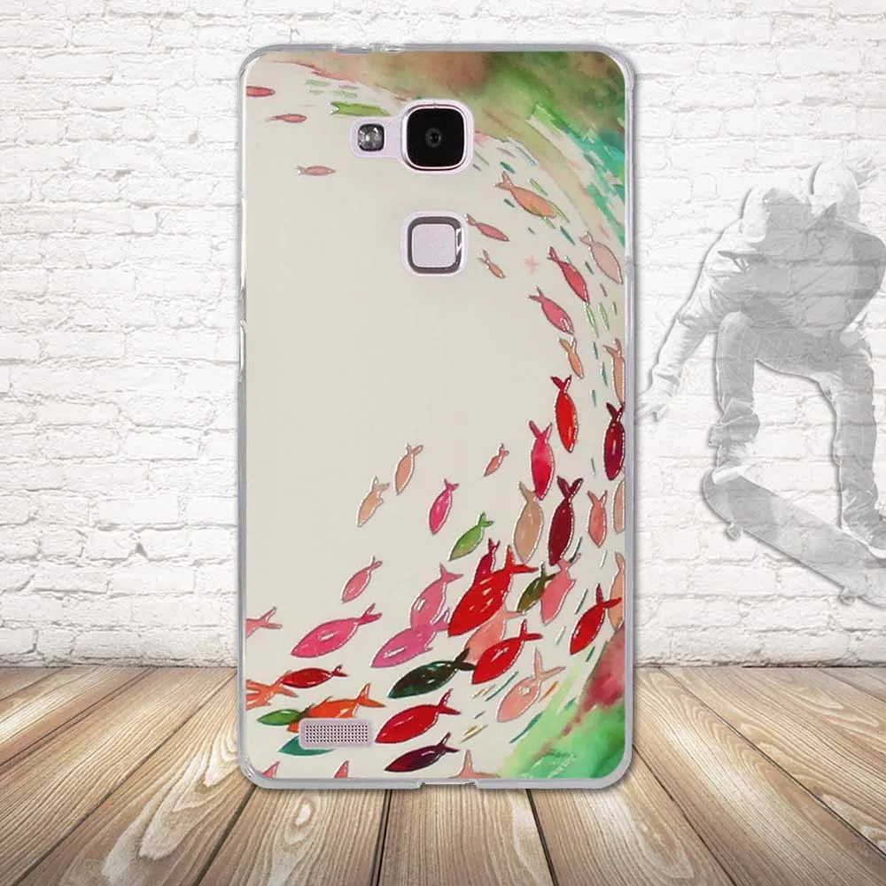 Чехол для телефона Huawei Mate 7 мягкий силиконовый чехол из ТПУ Ascend Mate7 защитный с