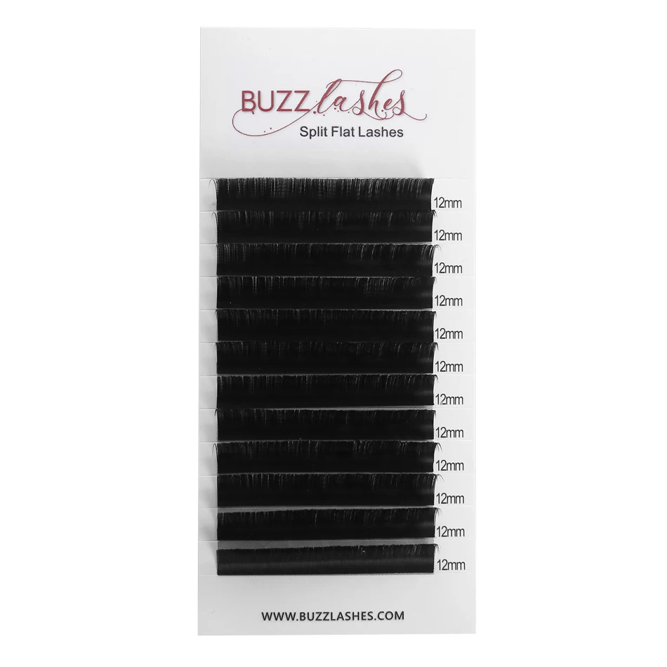 Buzz Lashes кашемировые плоские ресницы эллипса накладные матовые раздельные