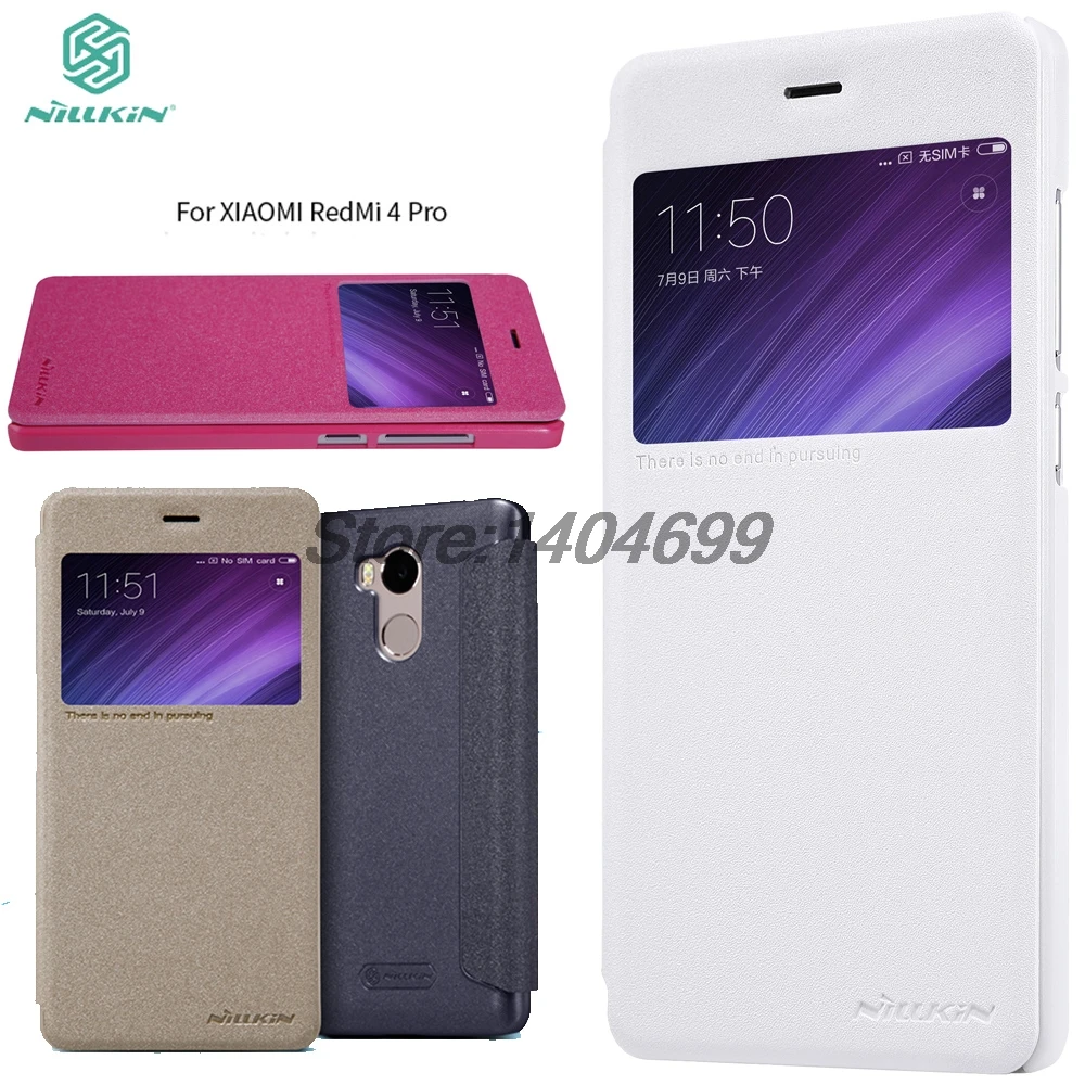 Для Xiaomi Redmi 4 PRO флип-чехол Redmi 4 PRO чехол Nillkin из искусственной кожи чехол для Xiaomi Redmi 4 PRO с окошком