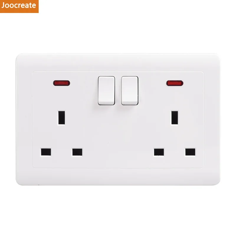 Универсальная настенная розетка со светодиодным светильник ключателем 13 А 250 В |