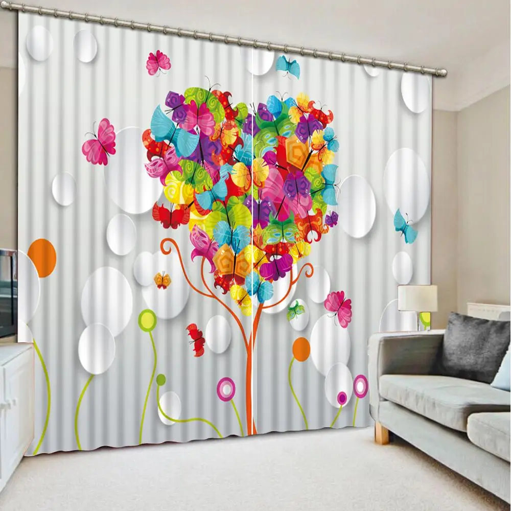 

Фотопечать шторы креативная трехмерная дерево детская комната занавеса гостиная спальня люкс европейские шторы