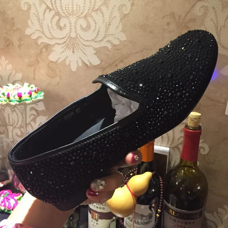 Новинка трендовые мужские туфли с круглым носком Sapatos Masculino Цвет Черный