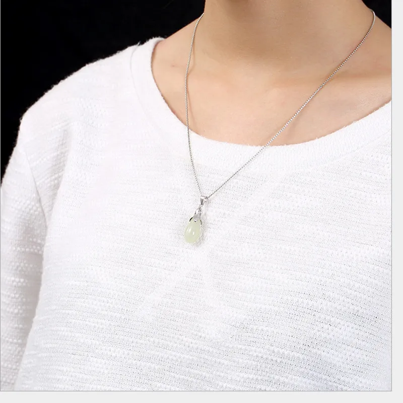 Подвески из натурального нефрита без цепочки подвески 100% настоящего серебра 925