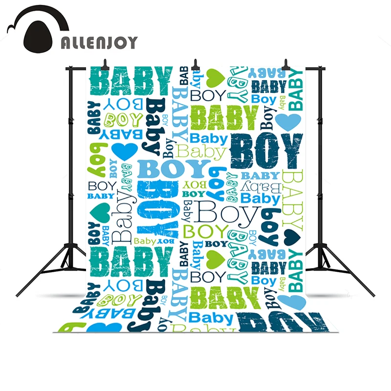 Профессиональный голубой фон для фотосъемки Allenjoy с изображением граффити