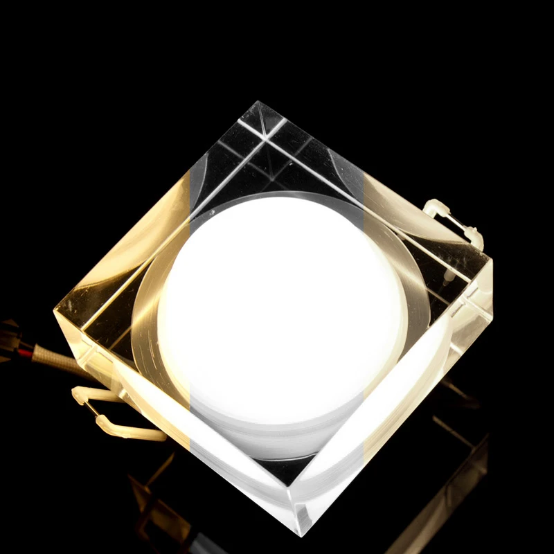 Хрустальный Светодиодный Светильник направленного света Круглый квадратный 1 Вт