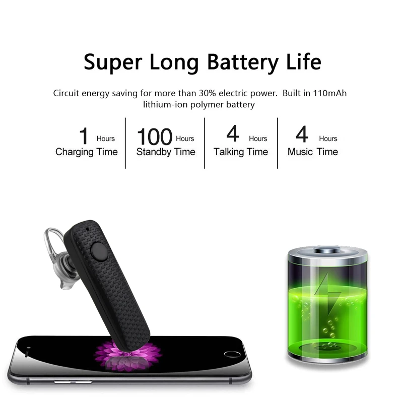 Оригинальные наушники DAONO Bluetooth V4.1 беспроводная гарнитура в ухо свободные руки с