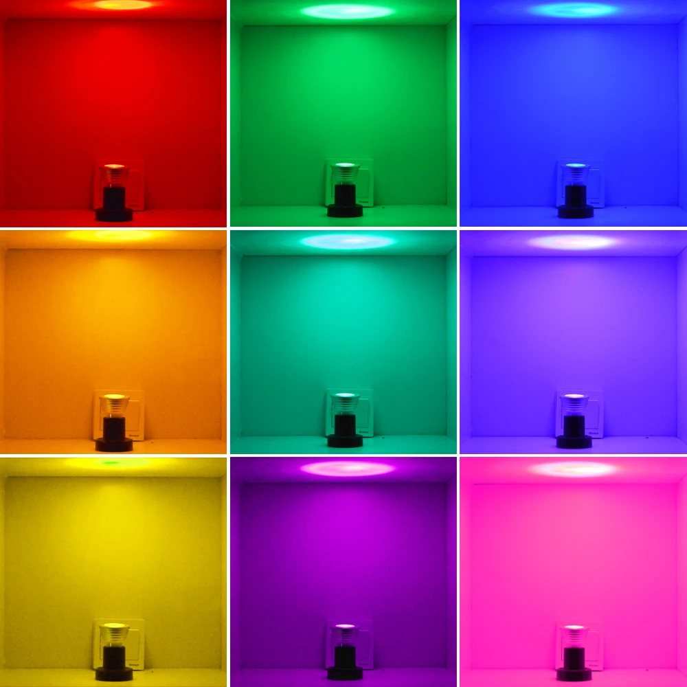 110 В 220 rgb 5 Вт 24key цветная лампа LED прожектор E14 16 цветов Волшебная Праздничная