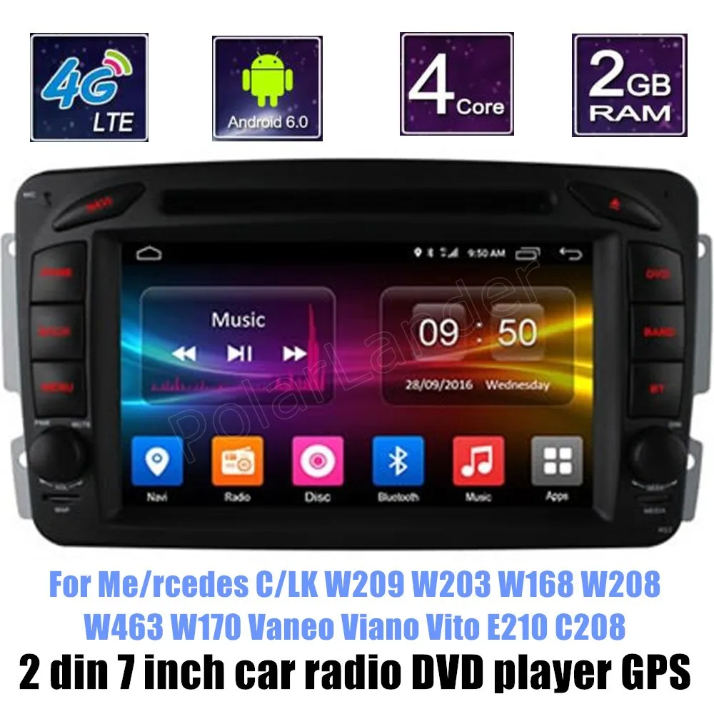 Радио четырехъядерный автомобильный DVD плеер стерео для Mercedes BENZ CLK W209 W203 W168 W208 W463